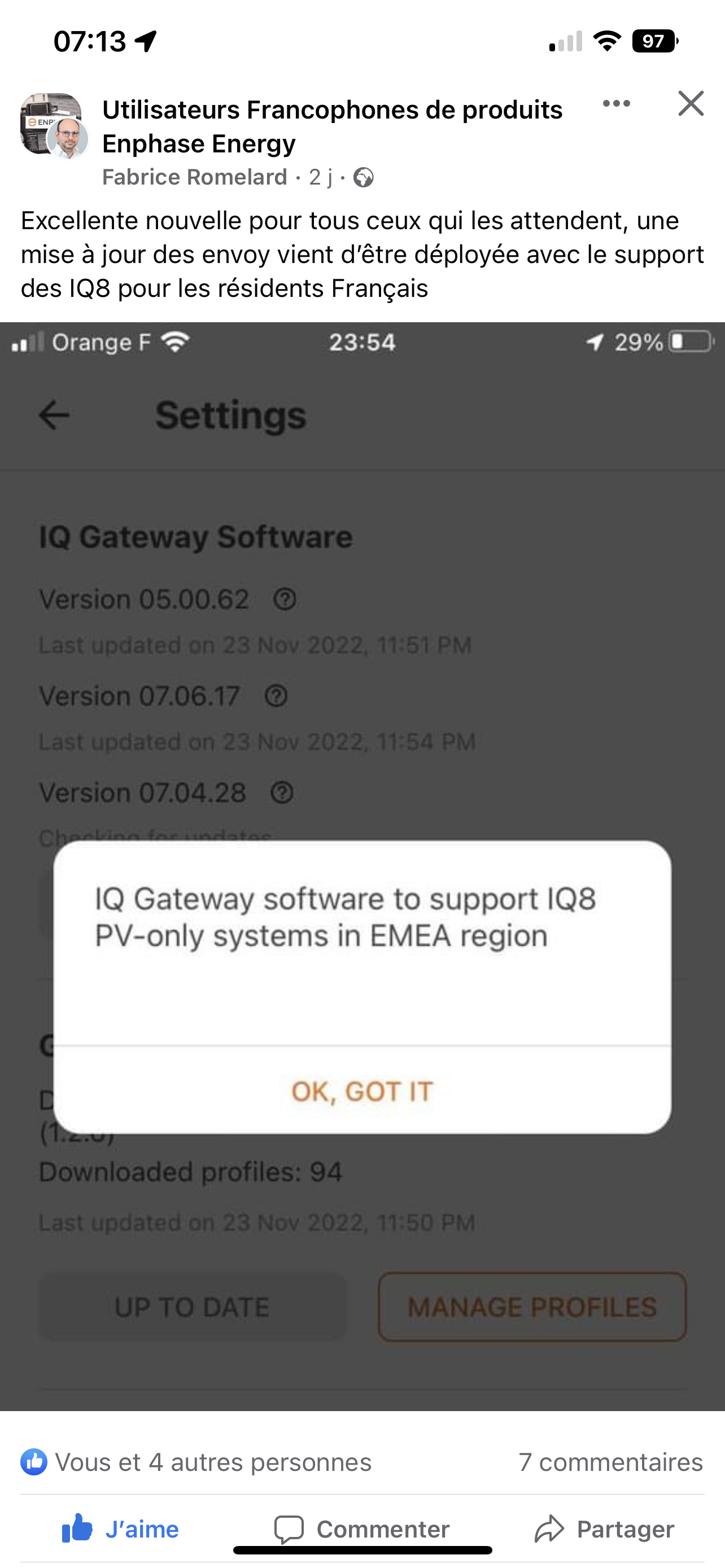Mise à jour Envoy Enphase IQ8
